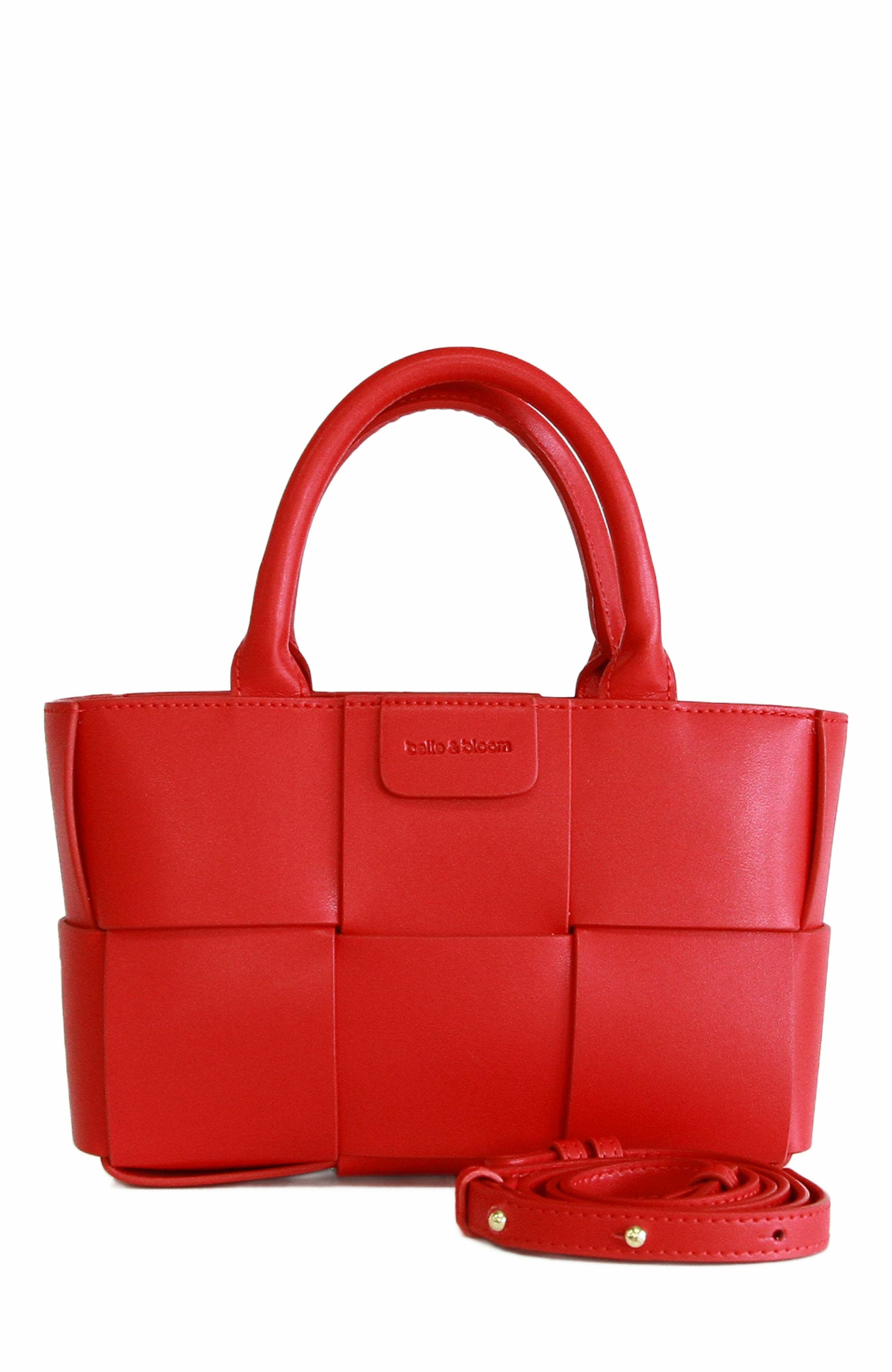 Belle & Bloom Little Love Woven Crossbody Bag, Alternate, color, Red