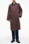 STAUD Jonah Leather Collar Coat