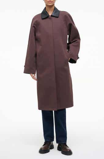 STAUD Jonah Leather Collar Coat