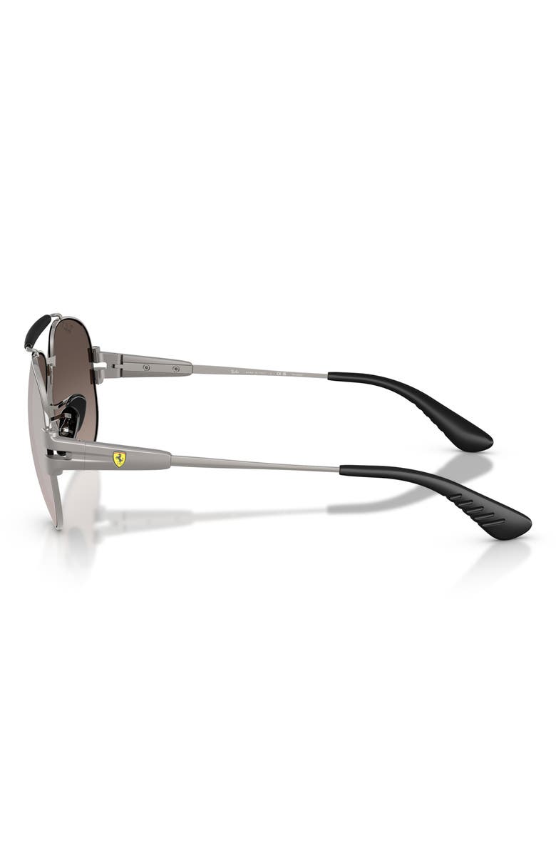 Ray-Ban x Ferrari 58mm Polarized Phantos Sunglasses, Alternate, color, Gunmetal / Grey Gradient Polar