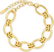 Sterling Forever Celia Oval Chain Link Bracelet