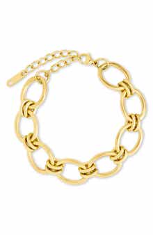 Sterling Forever Celia Oval Chain Link Bracelet