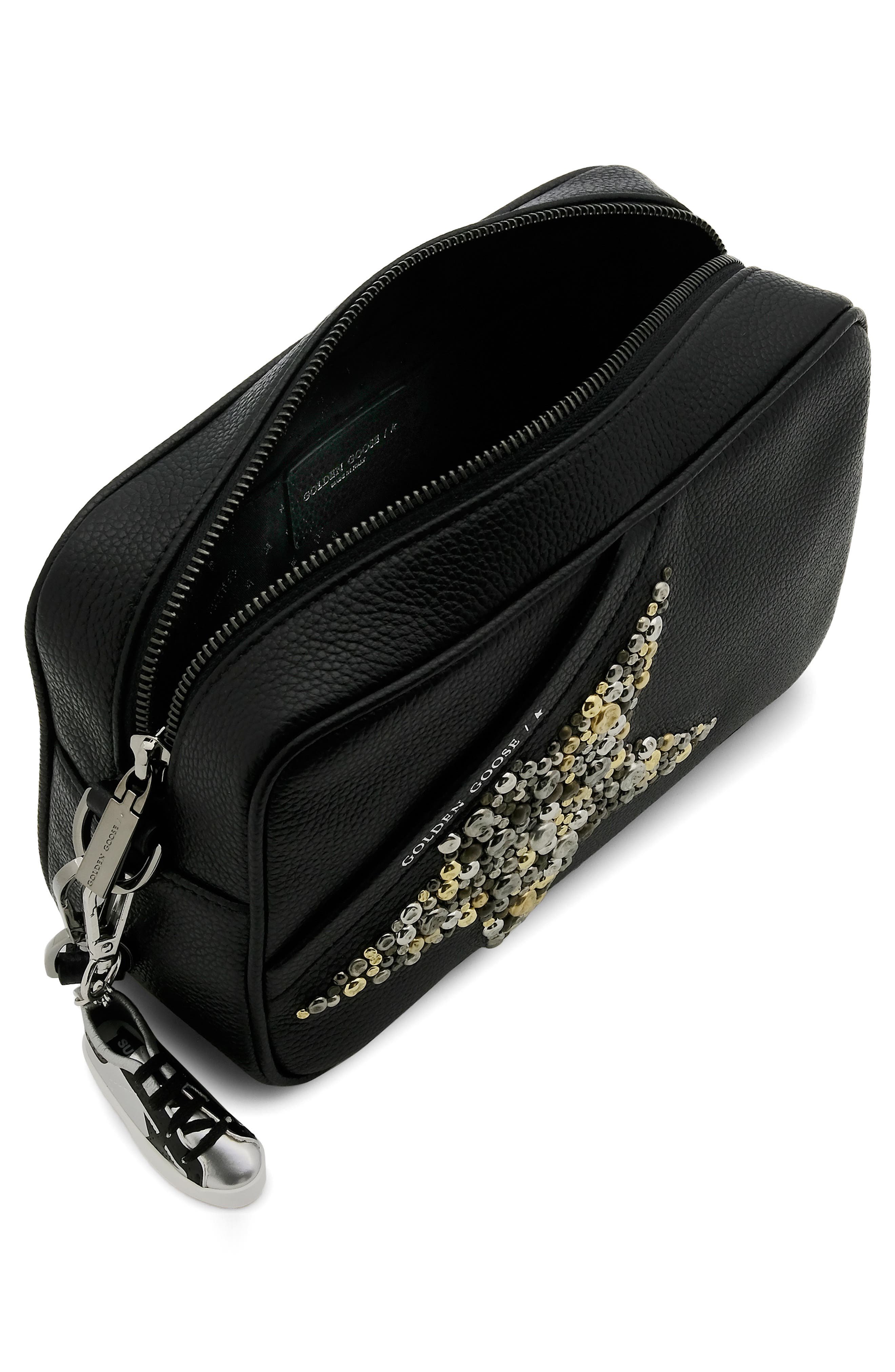 Golden Goose Star Studded Leather Camera Bag, Alternate, color, 
