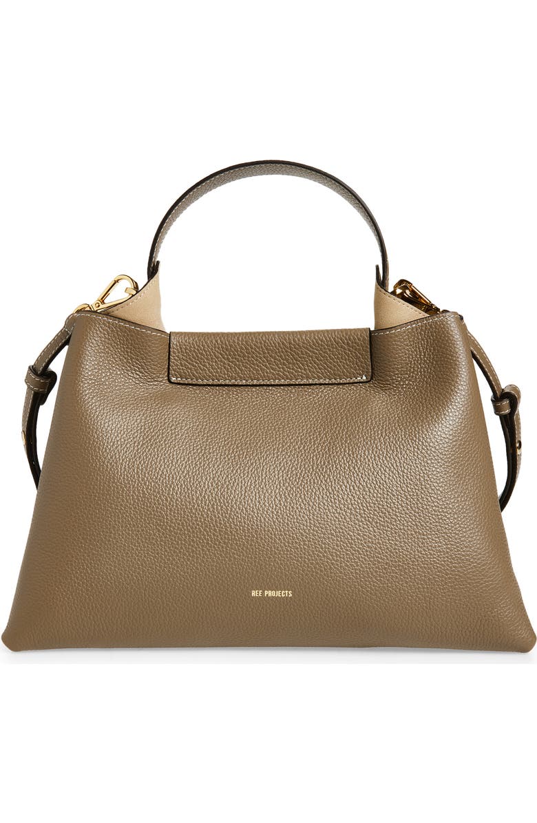Ree Projects Elieze Medium Leather Handbag, Main, color, Dark Taupe Grey