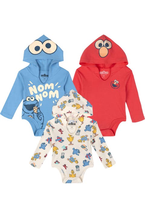 3-Pack Hooded Bodysuits