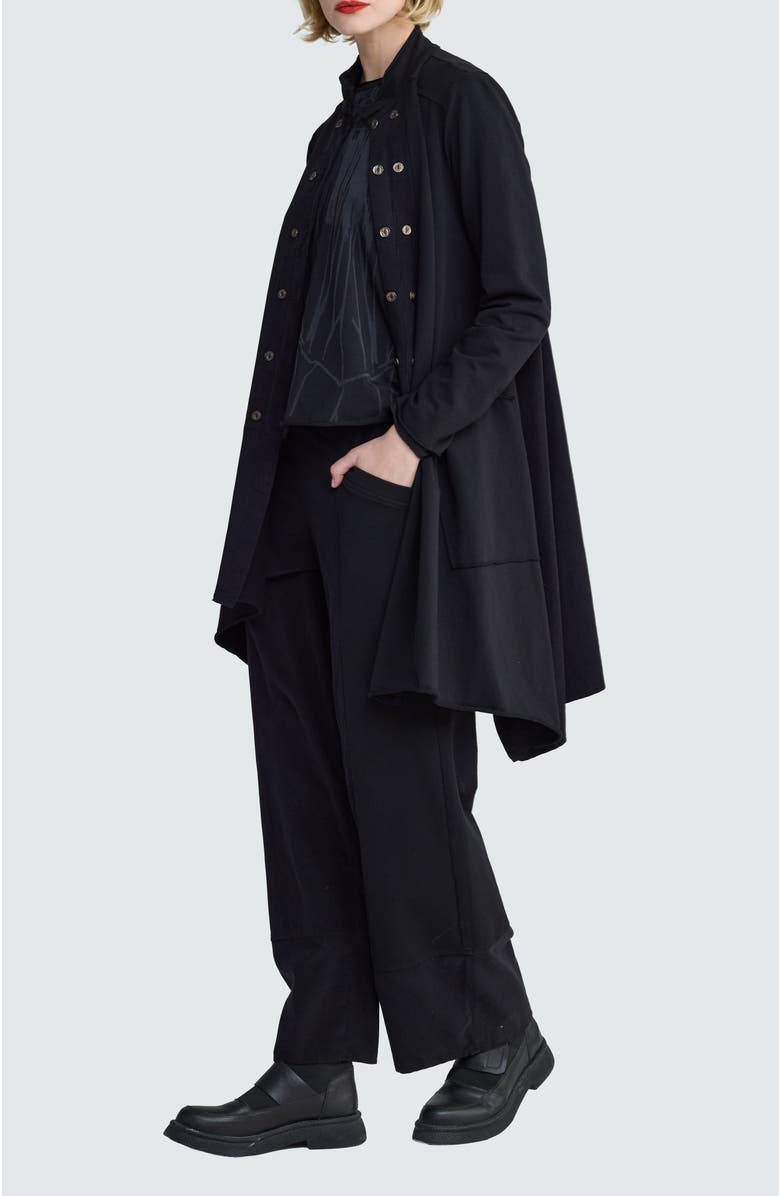 LUUKAA Sable Structured Wide-Leg Pants, Alternate, color, Black