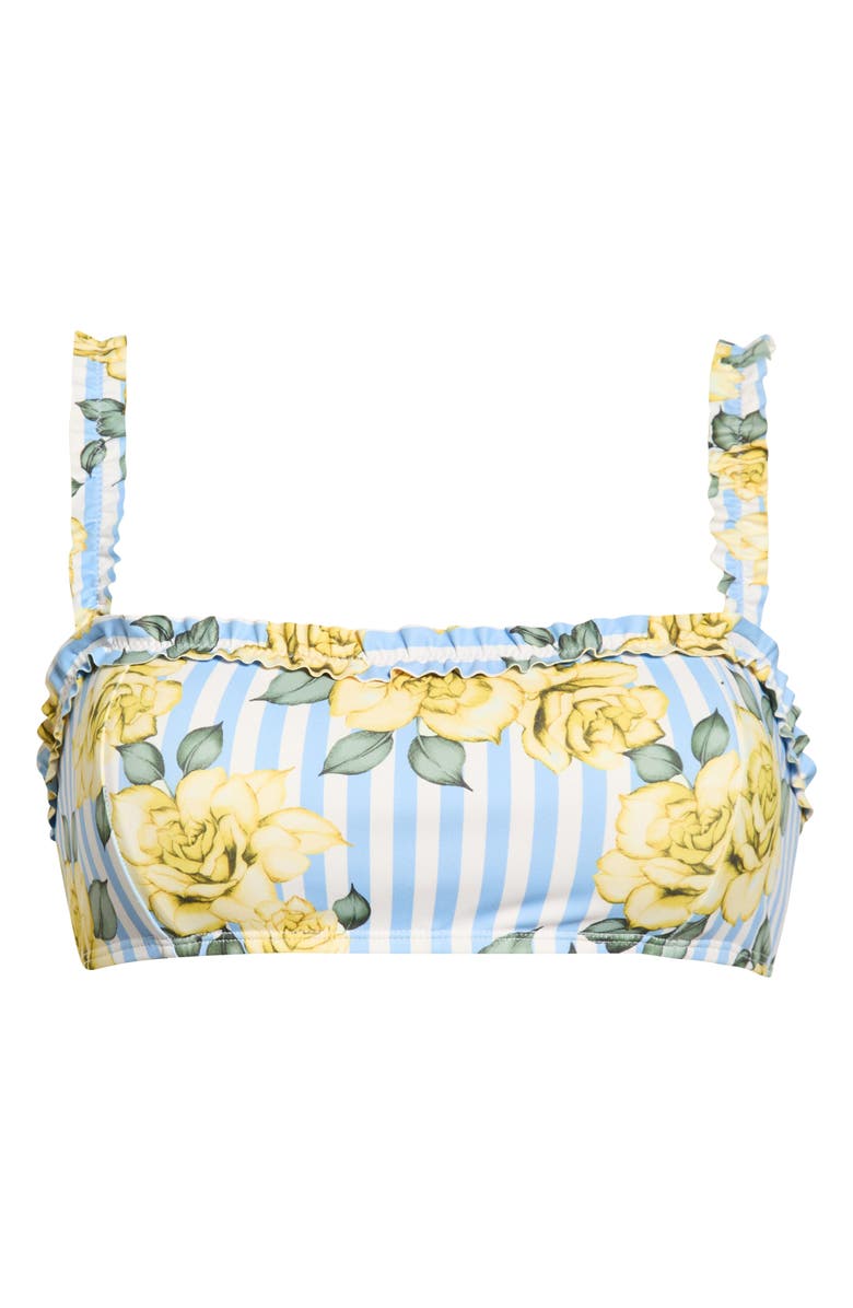 Hutch Ruffle Trim Bikini Top, Alternate, color, Yellow Rose