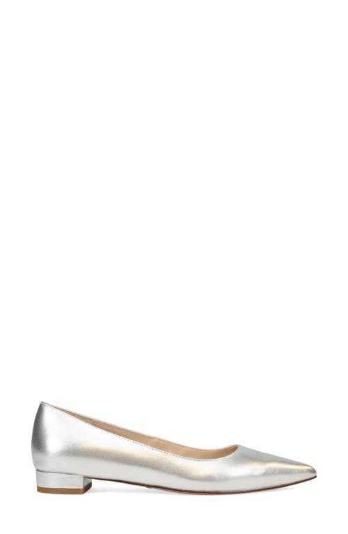 Pelle Moda Aaila Pointed Toe Flat In Silver