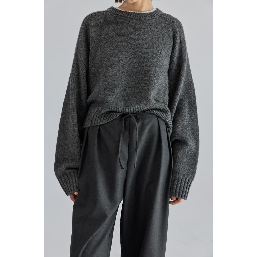 Almina Concept Cropped Wool Sweater in Grey  product