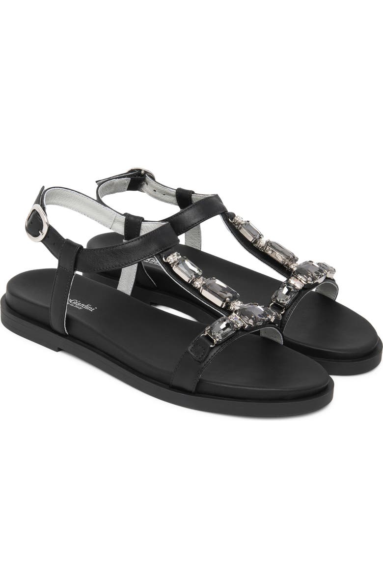 NeroGiardini Jeweled T-Strap Sandal, Main, color,