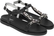 NeroGiardini Jeweled T-Strap Sandal