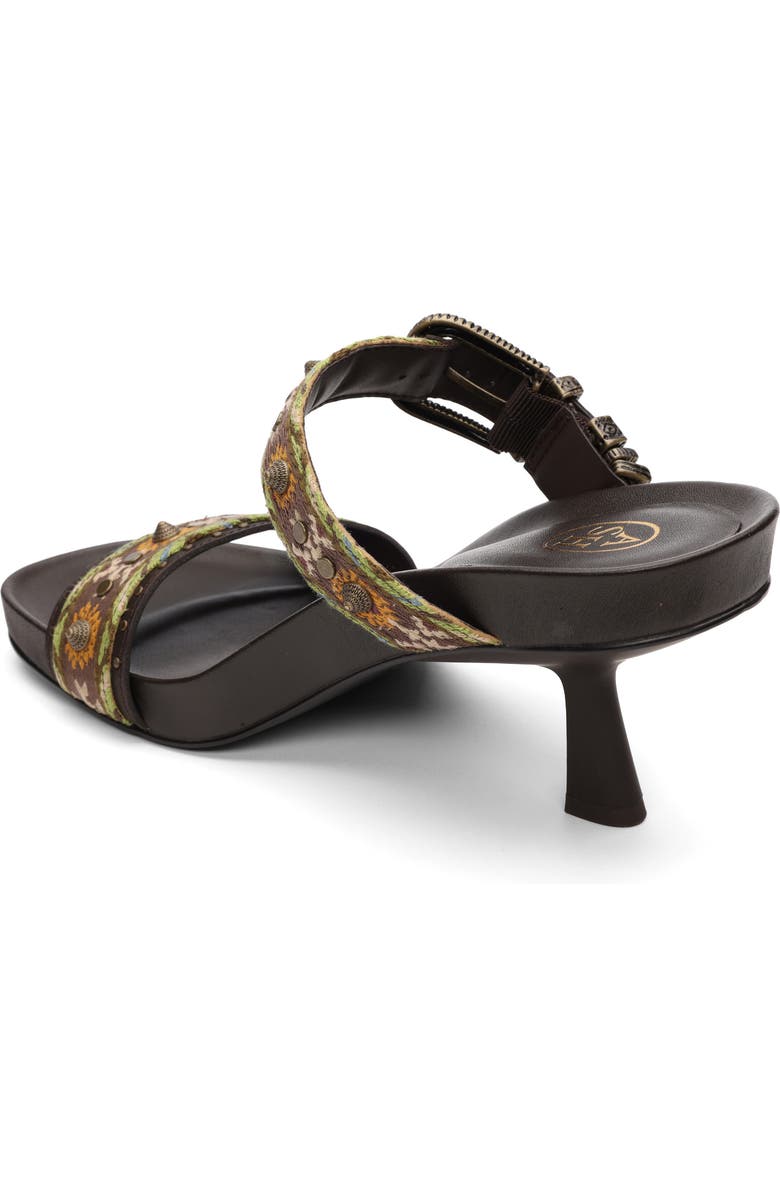 Ash Joey Embroidered Buckle Slide Sandal, Alternate, color, Africa