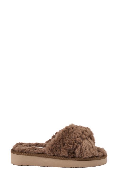 Minnetonka Teddy 3 Faux Fur Slipper In Animal Print