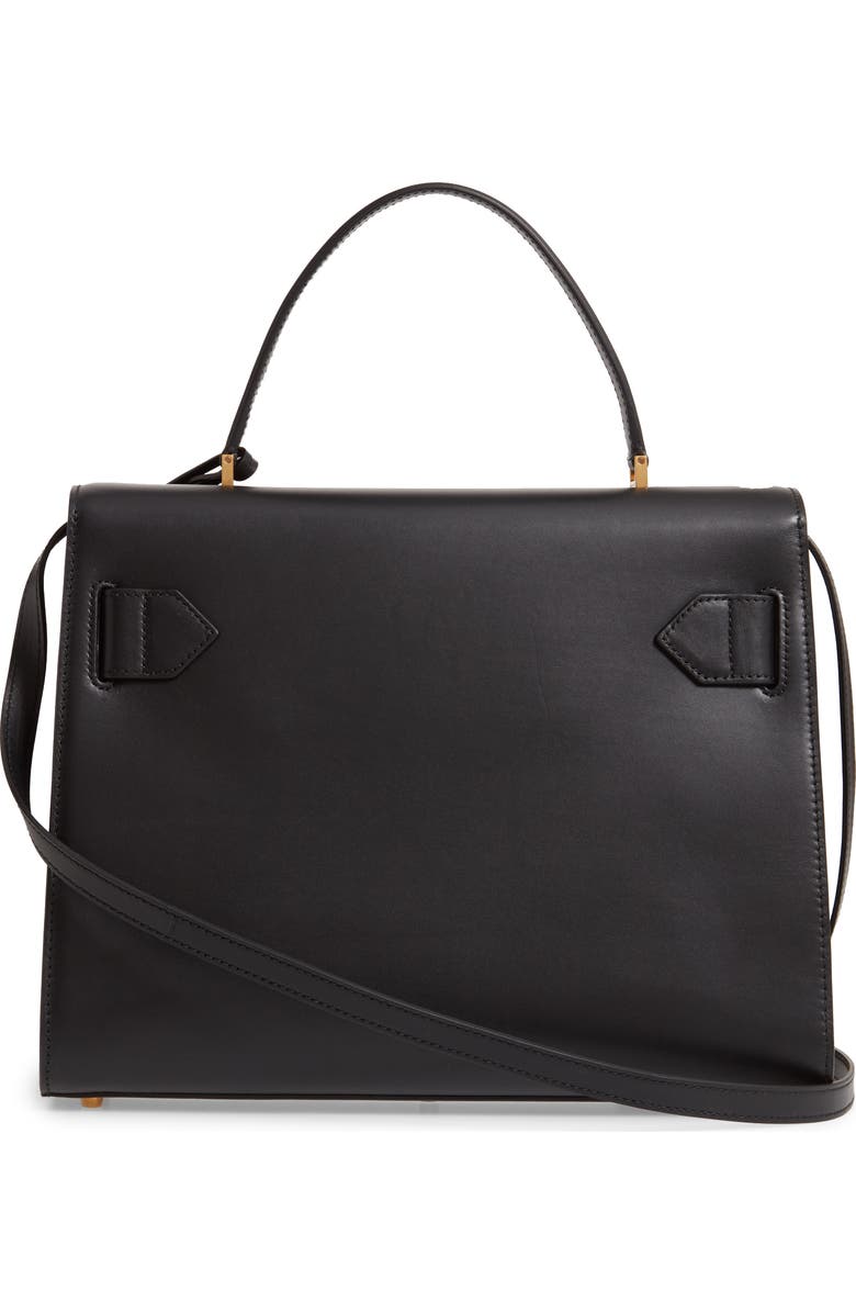 Versace Icon Leather Top Handle Shoulder Bag, Alternate, color,