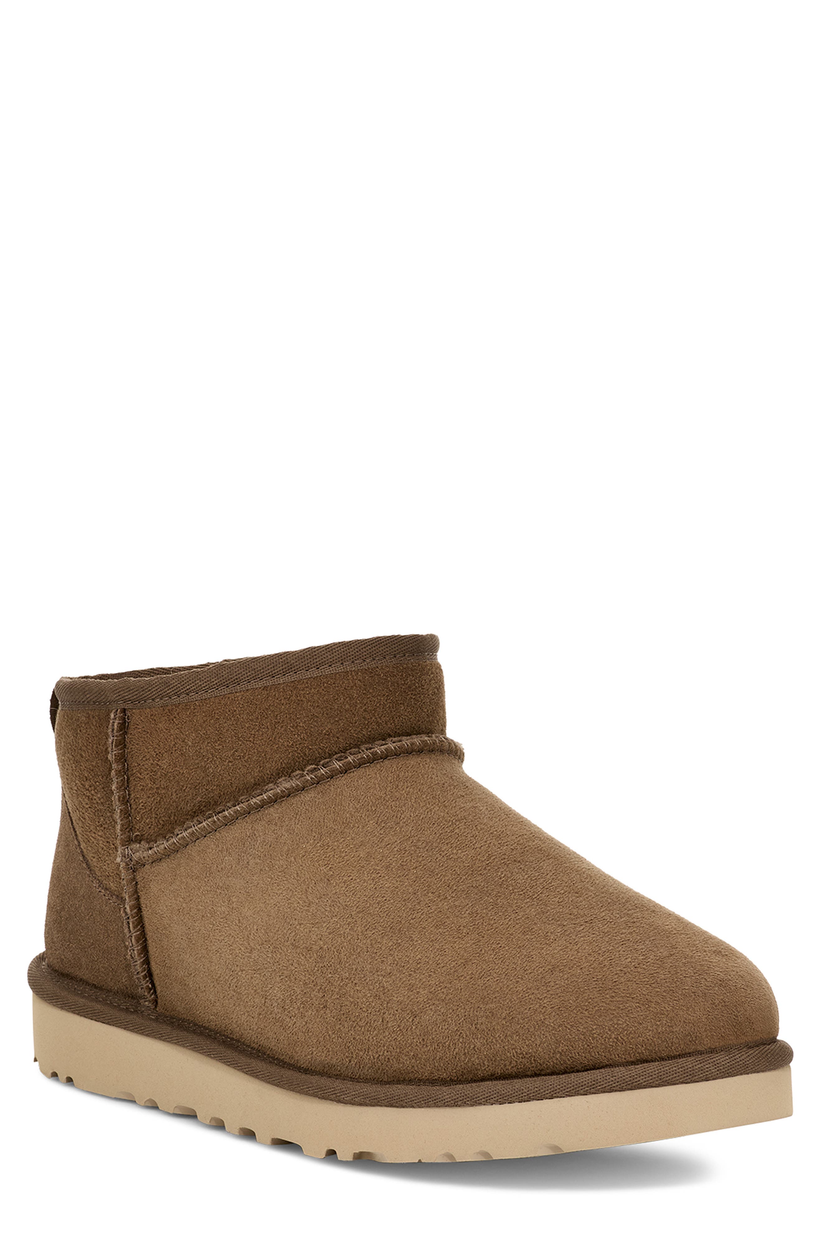 UGG® Ultra Mini Classic Water Resistant Boot in Hickory at Nordstrom Rack, Size 10