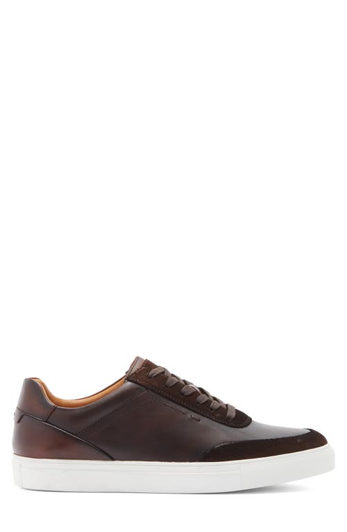 Nordstrom Arlo Leather & Suede Low Top Sneaker In Brown