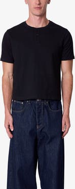 mnml Short Sleeve Cotton Henley Baby Tee