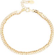ARGENTO VIVO Curb & Rope Double Chain Bracelet