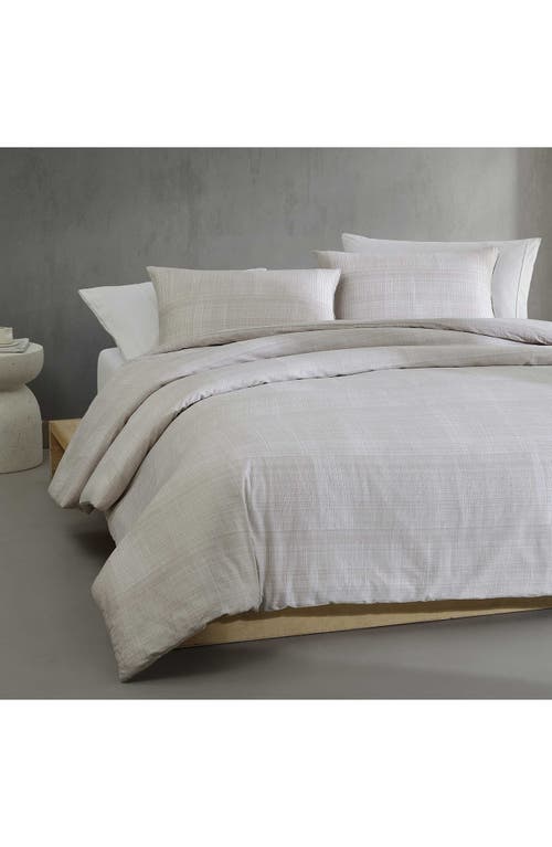 Calvin Klein Textural Rib Duvet Cover & Sham Set In Warm Taupe