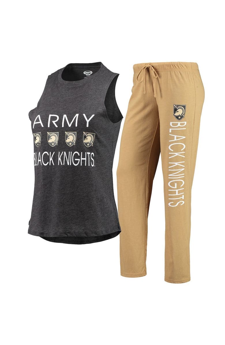 CONCEPTS SPORT Women's Concepts Sport Gold/Black Army Black Knights Tank Top & Pants Sleep Set, Alternate, color, 
