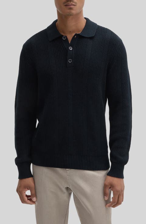 Mercato Long Sleeve Polo Sweater