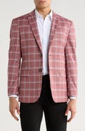Gino Vitale Slim Fit Windowpane Blazer