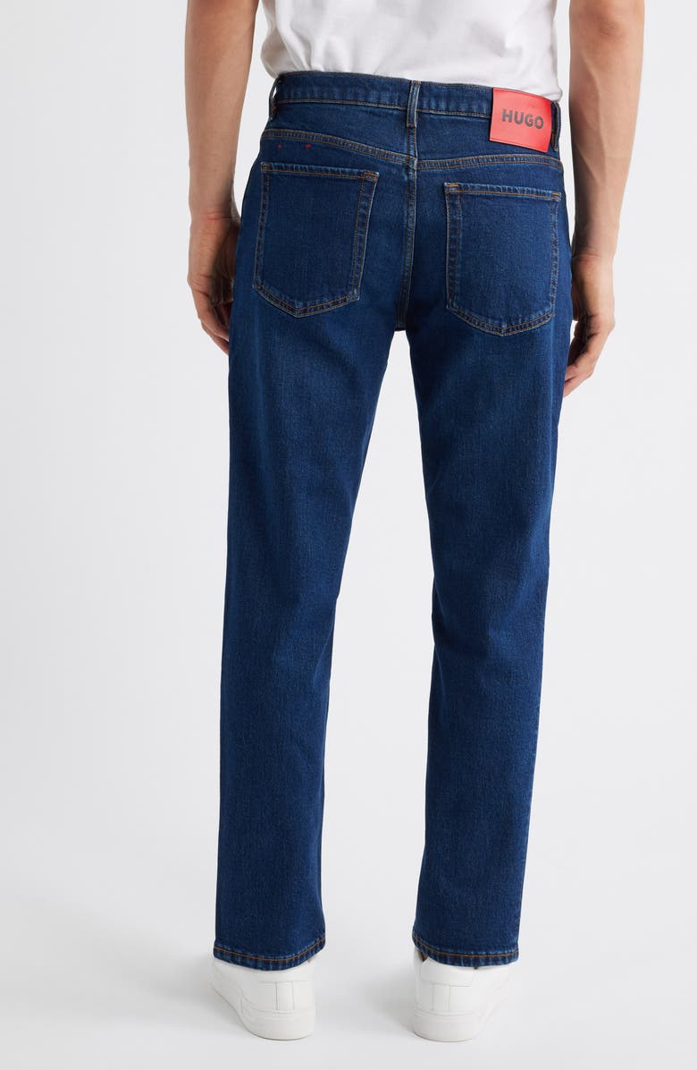 HUGO Slim Straight Leg Jeans, Alternate, color, Dark Blue