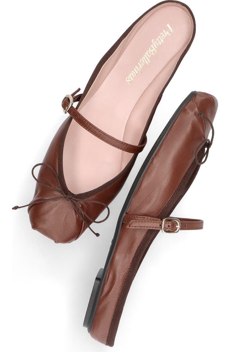 Pretty Ballerinas Square Toe Ballet Slide, Alternate, color, Brown