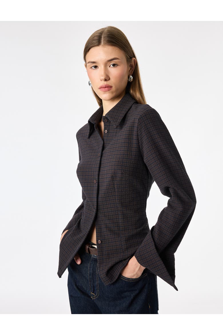 Checked Shirt, Alternate, color, BROWN CHECK