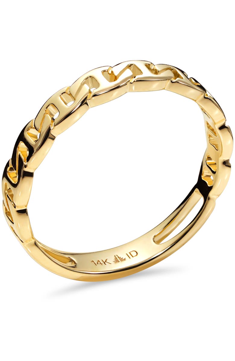 DEVATA Mariner Anchor Ring in 14K Gold, 4mm, Alternate, color, Yellow Gold