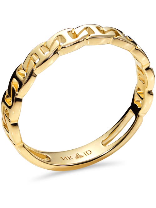 Devata Mariner Anchor Ring In Gold