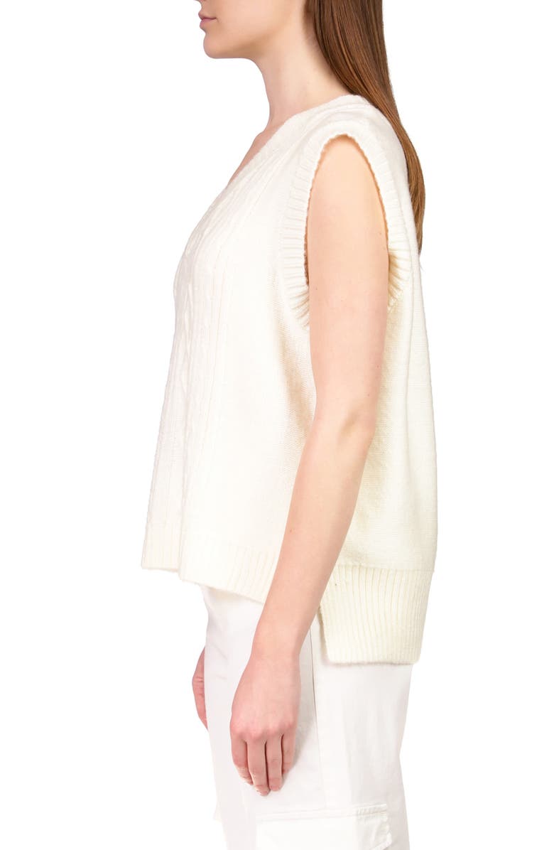 Sanctuary Cozy Cable Sweater Vest, Alternate, color, 