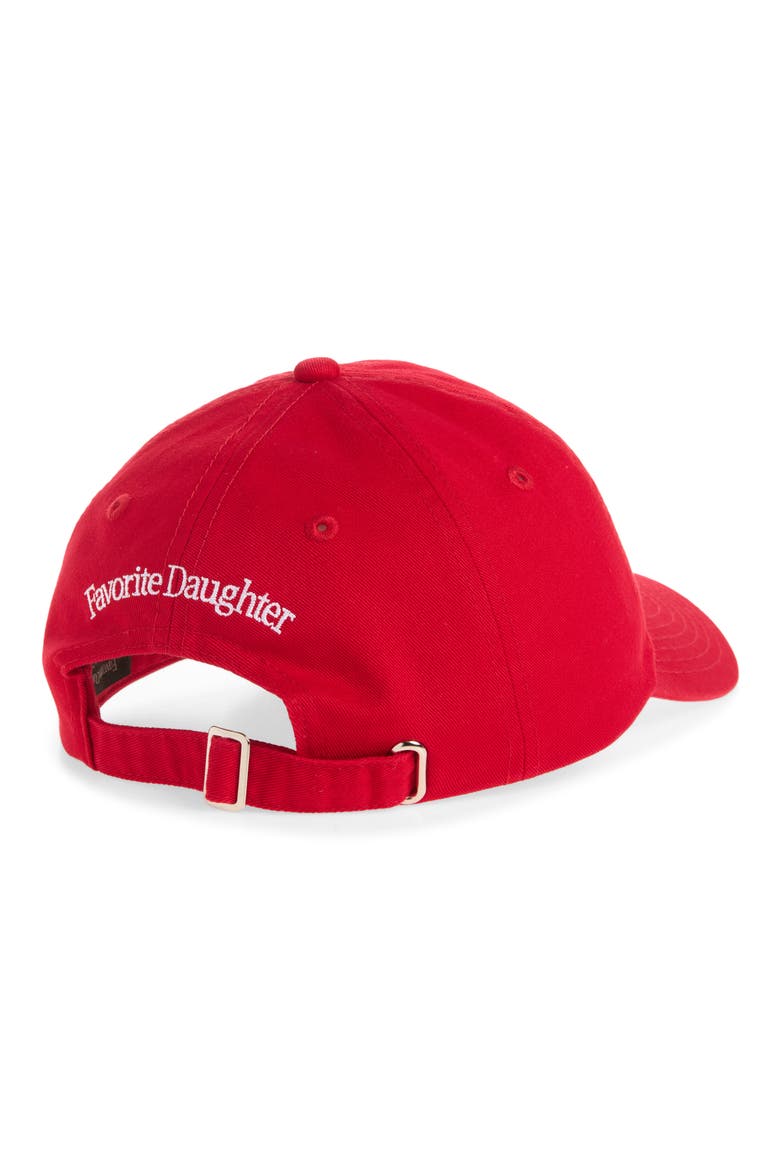 Go Sports Cotton Twill Adjustable Baseball Cap, Alternate, color, RED