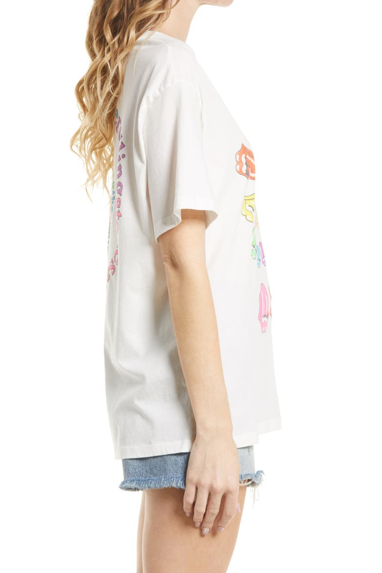 Rolling Stones Spiral Boyfriend Graphic Tee, Alternate, color, VINTAGE WHITE