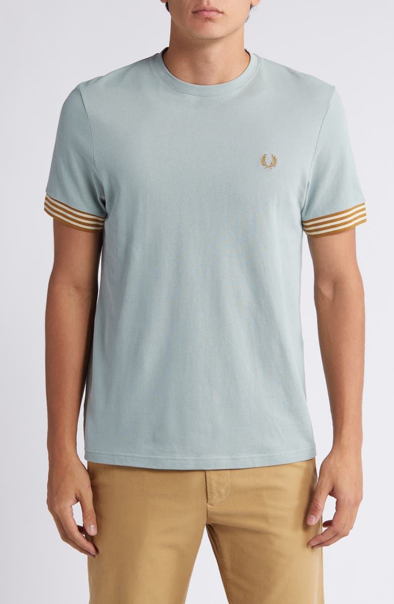 Fred Perry Stripe Cuff T-Shirt, Main, color,