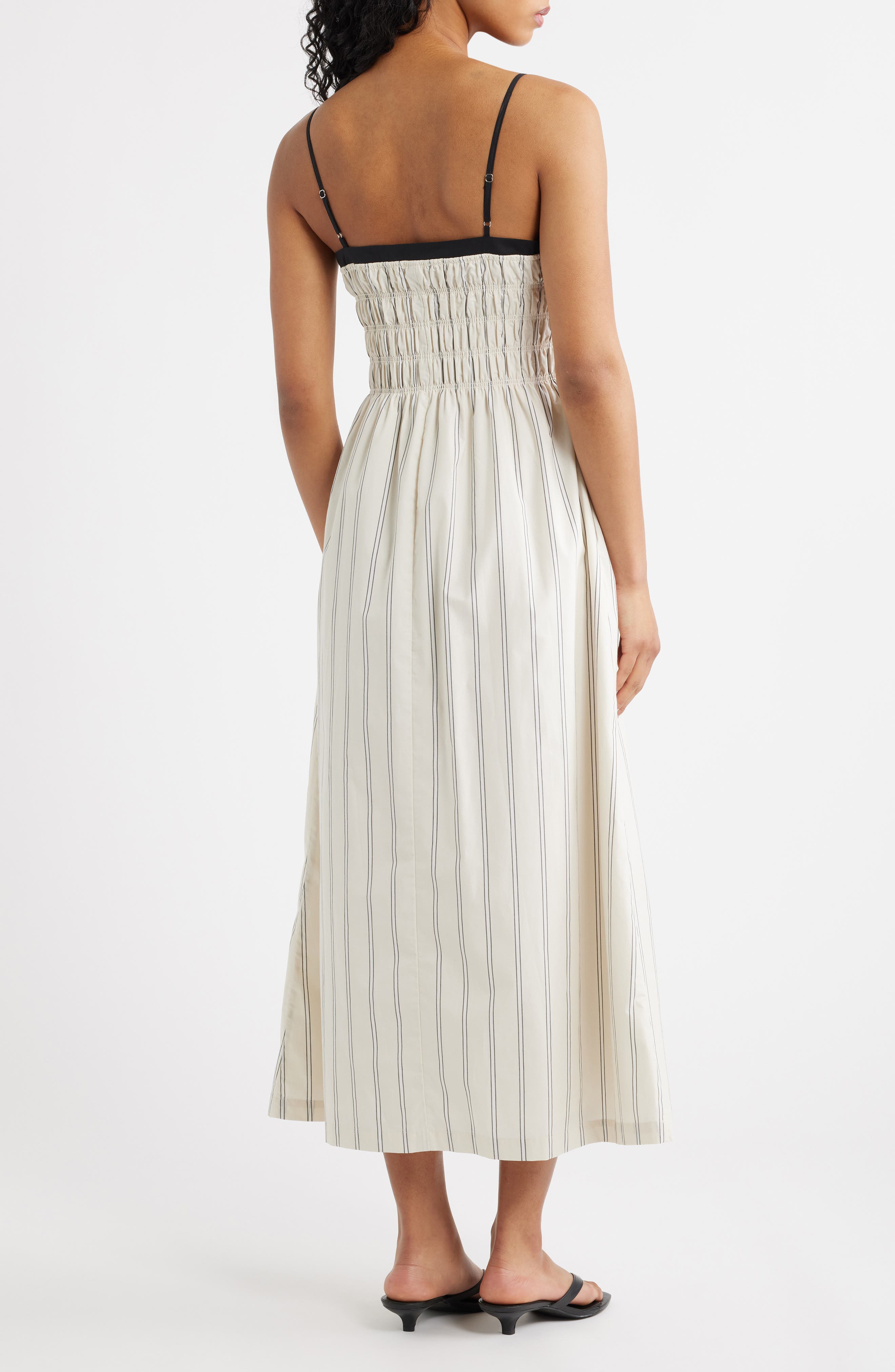 Primrose Stripe Smocked Bodice A-Line Dress - image 2