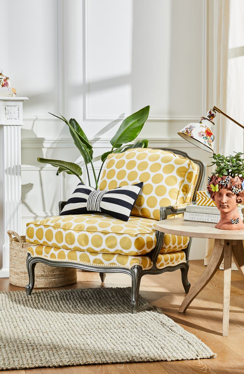 MACKENZIE CHILDS Marquee Bow Accent Pillow, Alternate, color, Black/ White