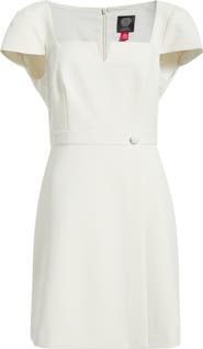 Vince Camuto Notch Neck Crepe Dress
