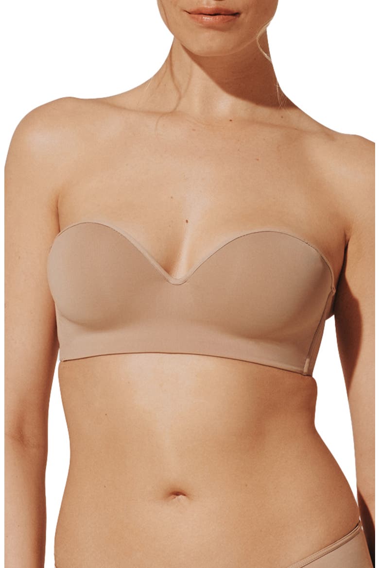24/7® Classic Underwire Always Up Strapless Bra, Main, color, TAUPE