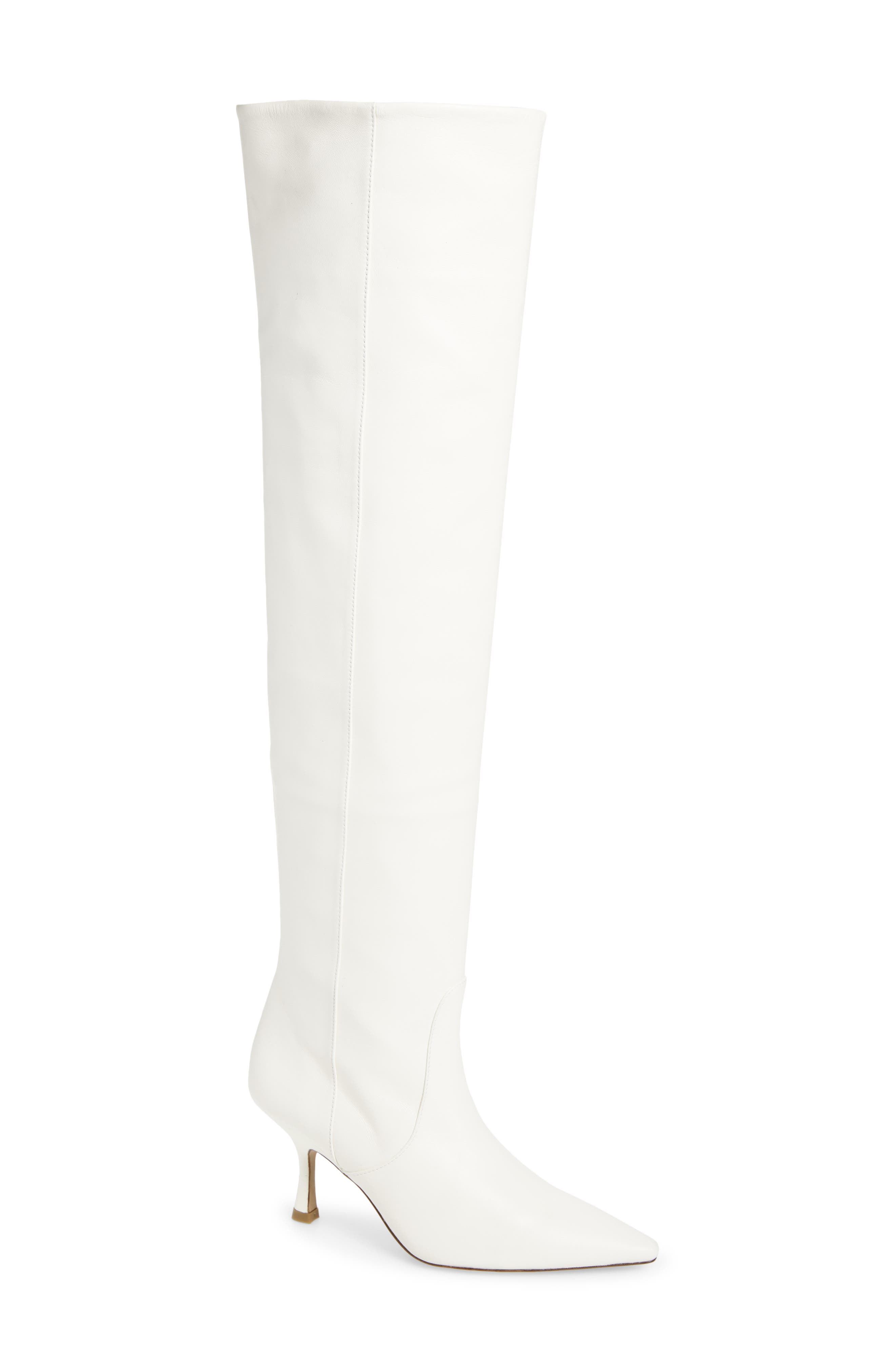 Stuart Weitzman Naomi Over the Knee Boot, Main, color, Cream