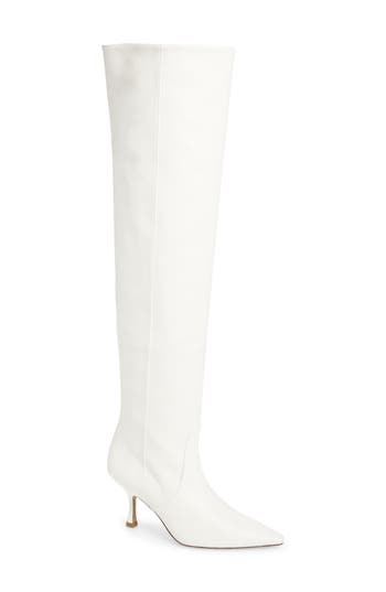 Stuart Weitzman Naomi Over The Knee Boot In White