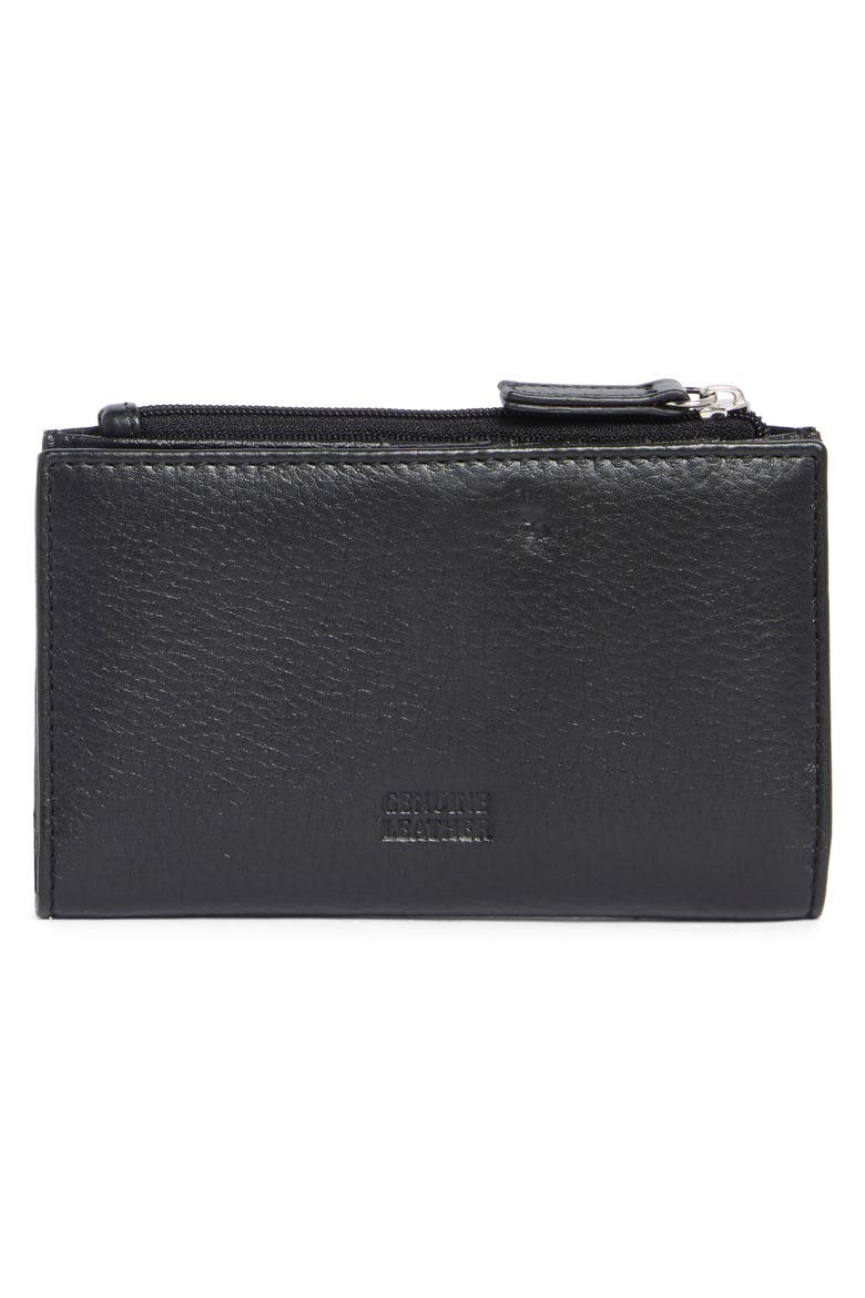 Delilah Slim Bifold Card Wallet, Alternate, color, BLACK