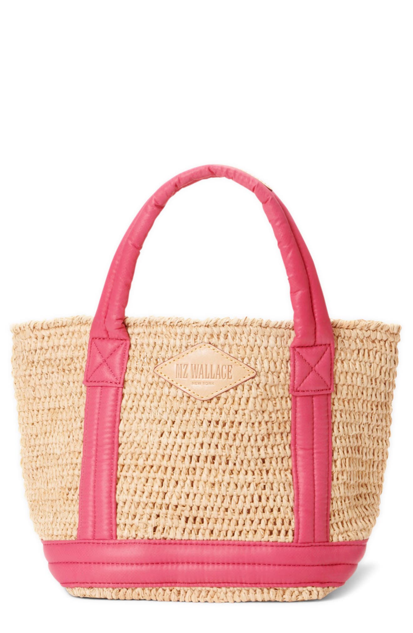 MZ Wallace Mini Raffia Tote, Main, color, 