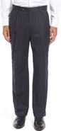 Berle Lightweight Flannel Pleated Classic Fit Dress Trousers