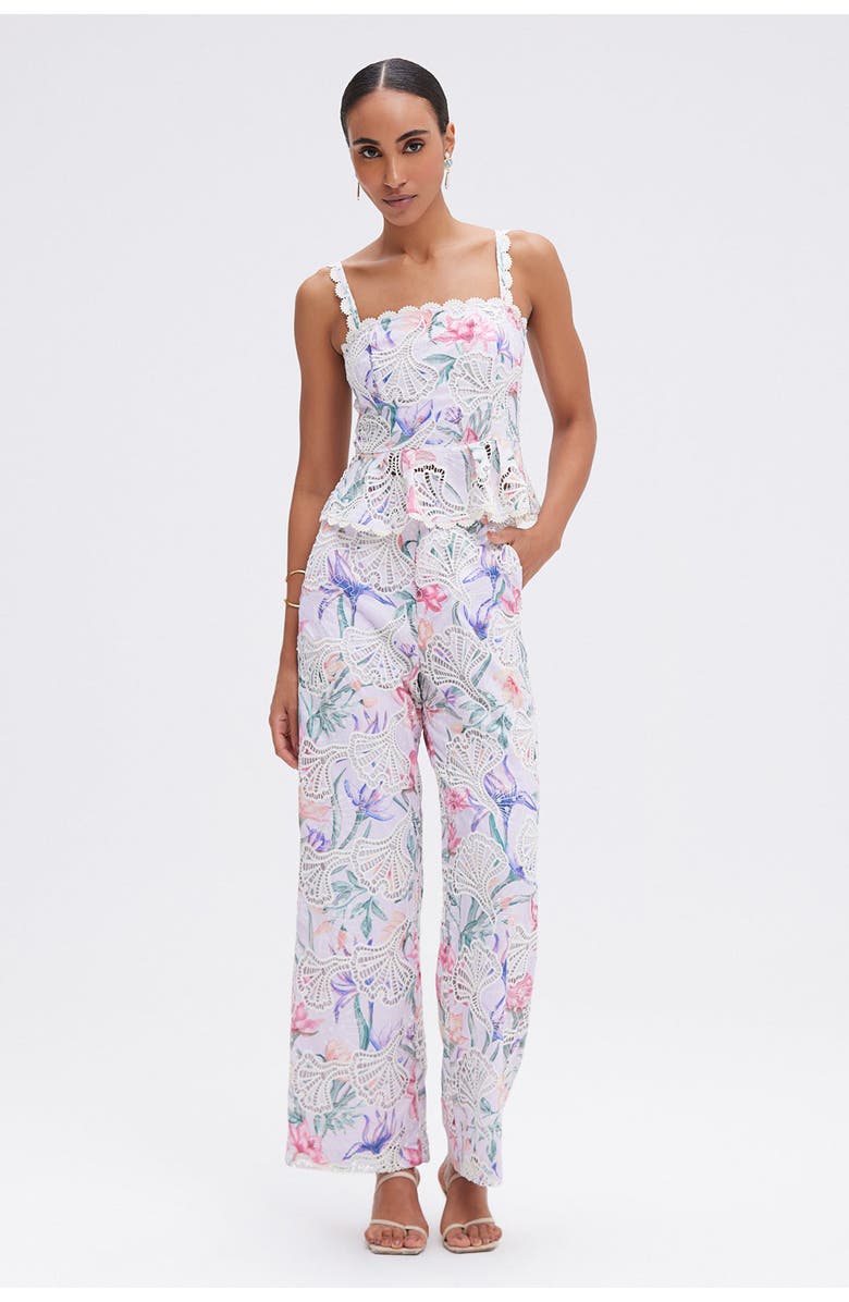 PatBO Amaryllis Embroidered Peplum Top, Alternate, color, Light Blue