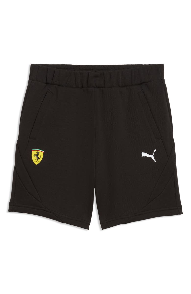 PUMA Kids' Scuderia Ferrari Sweat Shorts, Main, color, Puma Black