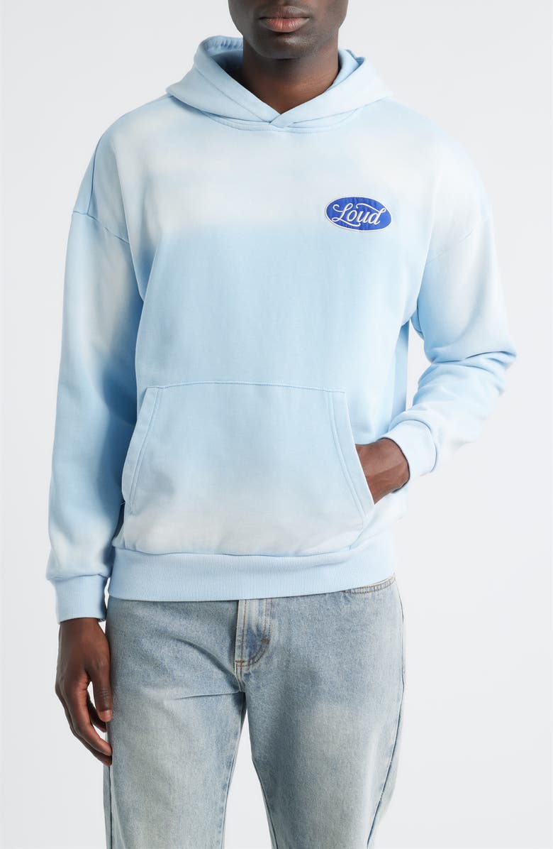 Rolling Loud Loud Motors Graphic Hoodie, Main, color, Washed Blue
