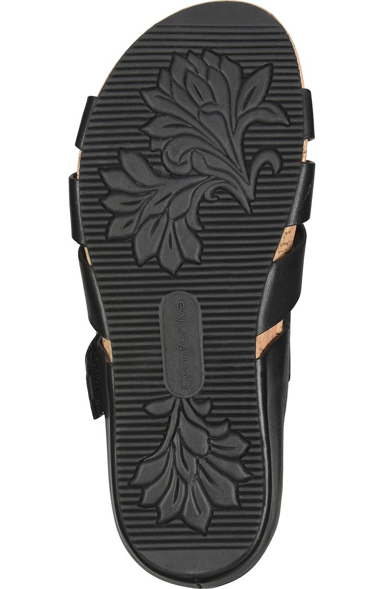 Comfortiva Gianna Platform Wedge Slide Sandal, Alternate, color, Black