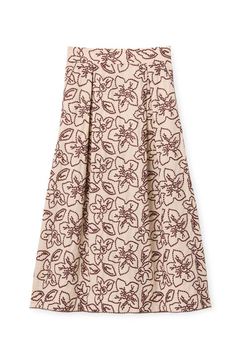 Bea Embroidered Midi Skirt, Main, color, Field Floral Embroidery