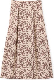Cartolina Bea Embroidered Midi Skirt